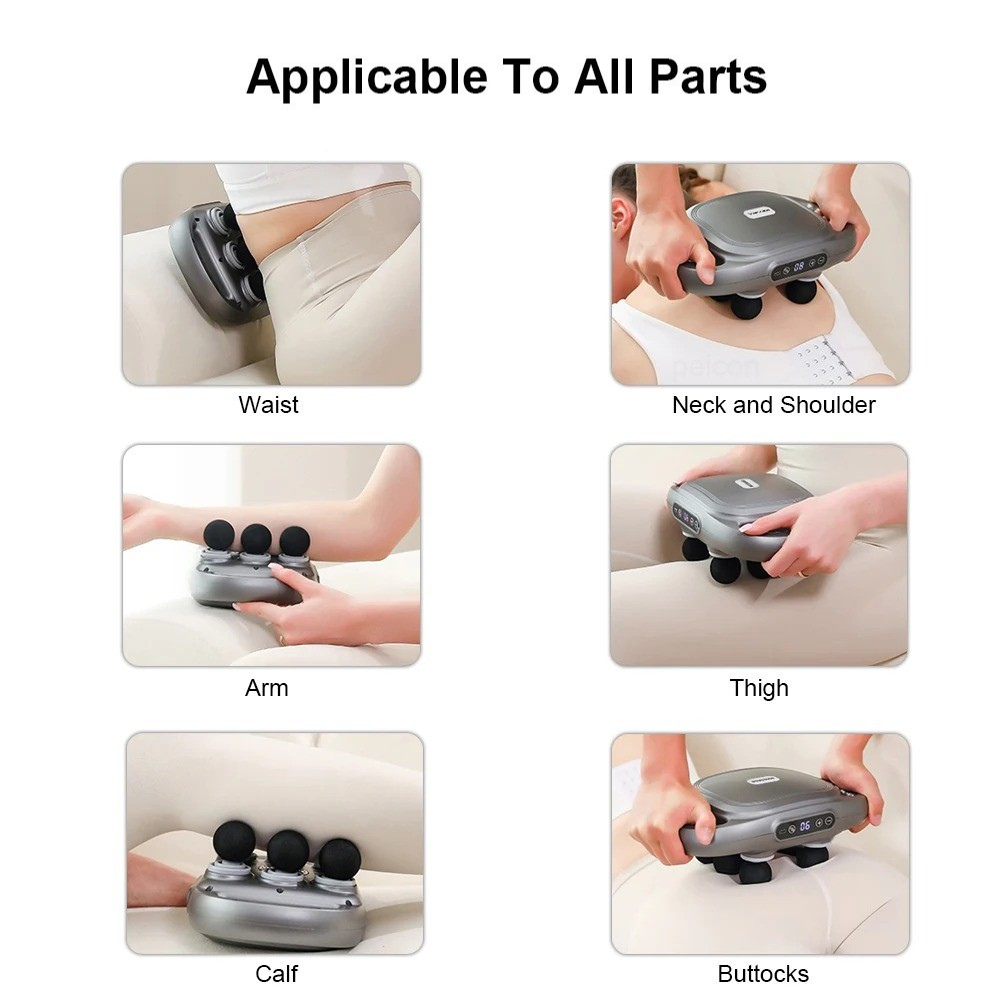 FlexRelief™ 6 Head Deep Tissue Massager Gun