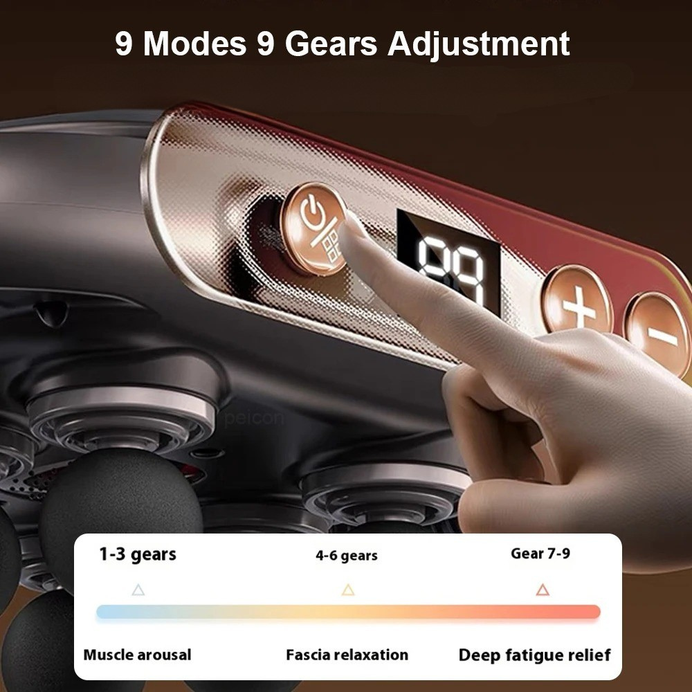 FlexRelief™ 6 Head Deep Tissue Massager Gun